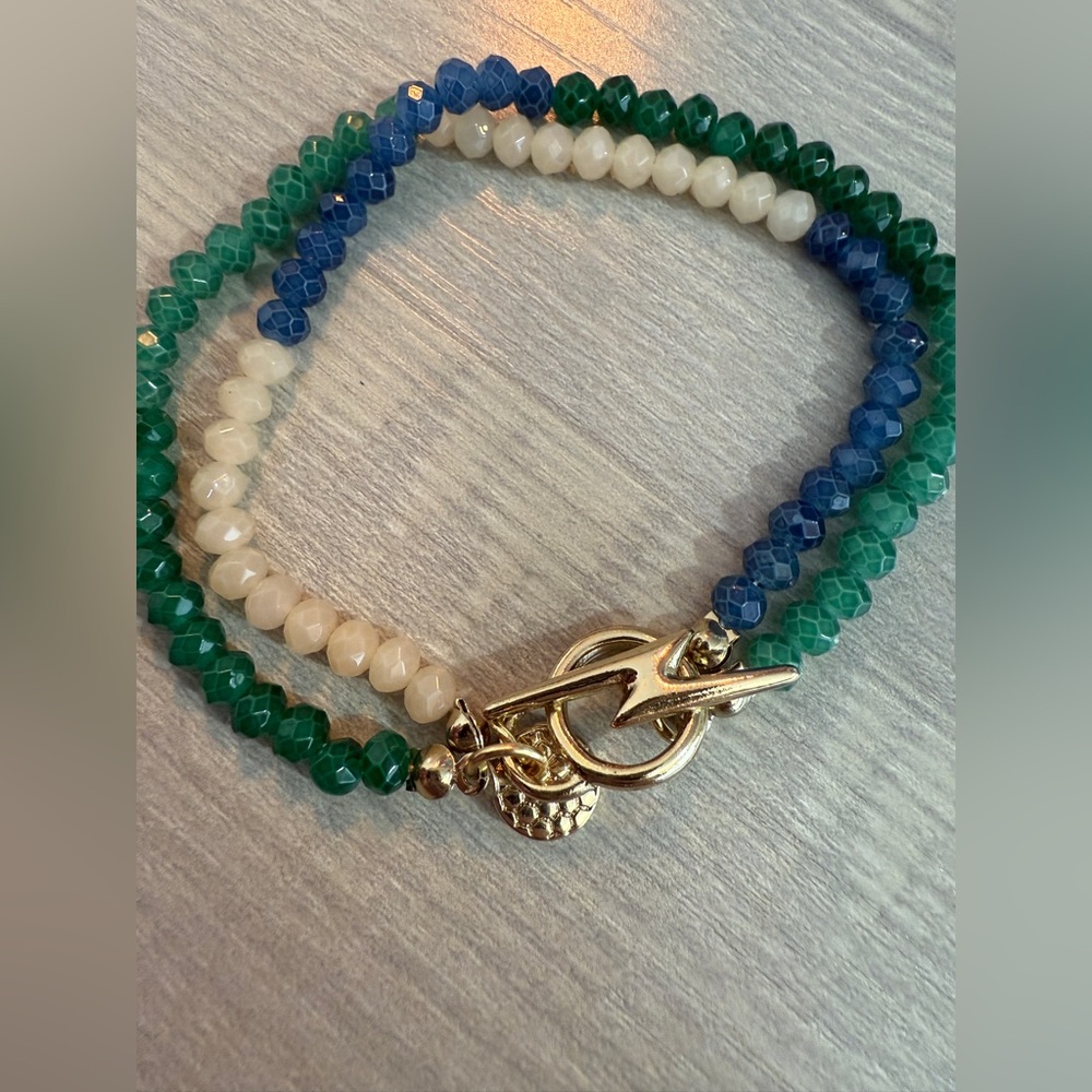 NWOT Marlyn Schiff Beaded Toggle Bracelet - Picture 4 of 7